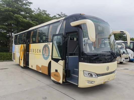 Used Luxury Bus Manual Transmission 46 Seats Luggage Compartment 2018 Year A/C Golden Dragon XML6102