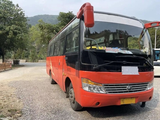 Second Hand Bus 30 Seats External Swinging Door Sliding Window Front Engine Used Yutong Bus ZK6752D